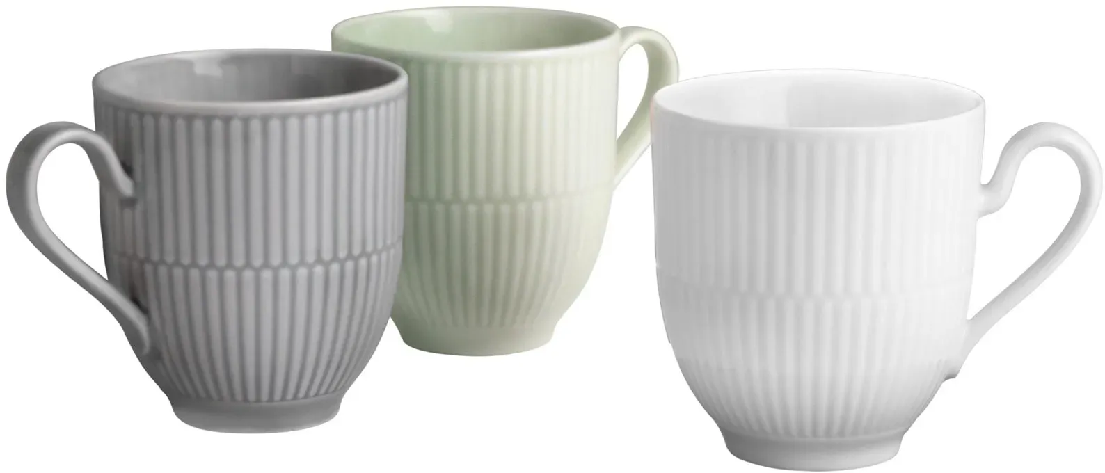 Becher SELTMANN WEIDEN "Henkelbecher -Set Amina 0,36 l 3er Set bunt", bunt, B:8,6cm H:9,6cm Ø:8,6cm, Porzellan, Trinkgefäße, Becher, Spülmaschinenfest, Mikrowellensicher, Ofenfest