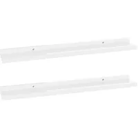 vidaXL Wandregal 60 x 9 x 3 cm Hochglanz-Weiß