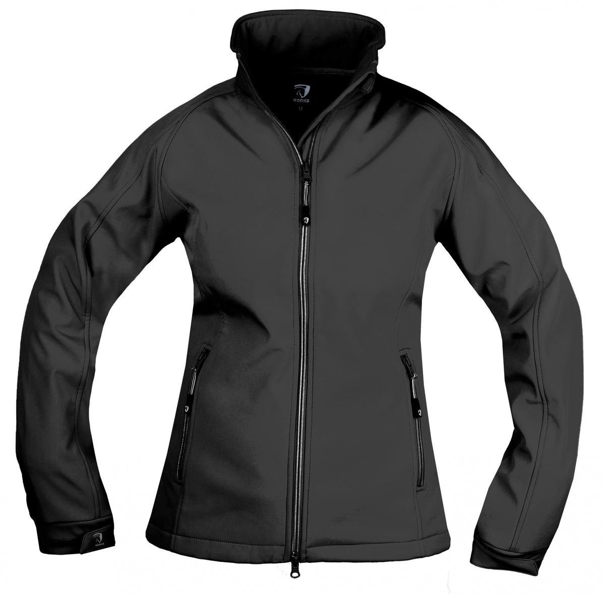 Horka Softshell Jacke schwarz wasserabweisend und winddicht , Größe: XL