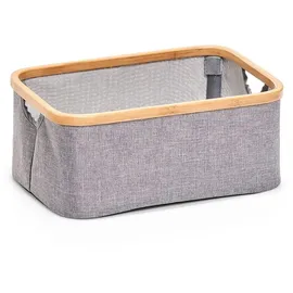 Hti-Living Aufbewahrungskorb Bambus 1 Stück  grau