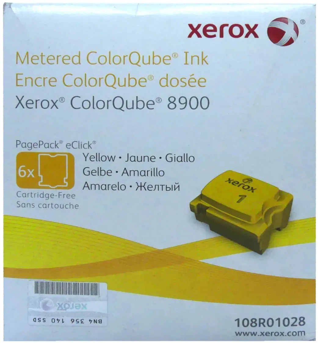 6x Original Xerox Tinte 108R01028 gelb für ColorQube 8900