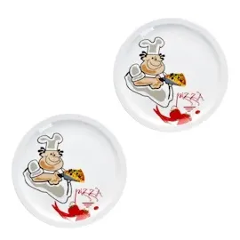 Mambocat 2er Set Alberto Pizzateller Ø30,5cm 2 Personen XL-Teller Platte groß Pizzabäcker