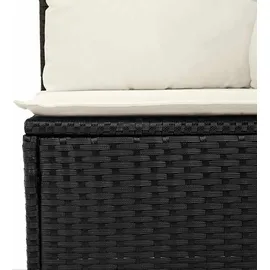 vidaXL Garten-Lounge-Set 8-tlg. schwarz