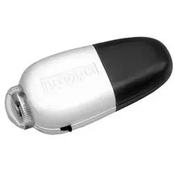 Taschenlampe mit eingebautem Ladegerät und Akku, schwarz - schwarz