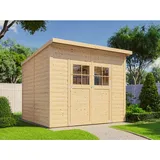BERTILO Holz-Gartenhaus Alster 245 cm x 239 cm Natur FSC®