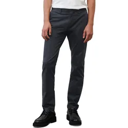 Chinohose MARC O'POLO, Herren, Gr. 38, Länge 34, blau (dunkelblau), Web, Obermaterial: 97% Baumwolle, 3% Elasthan, unifarben, Hosen, im cleanen Look