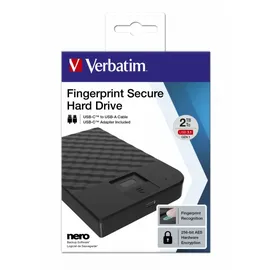 Verbatim Fingerprint Secure 2 TB USB 3.1 schwarz
