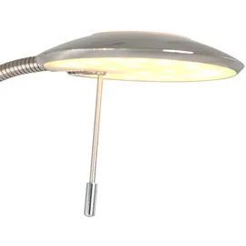Steinhauer Deckenfluter Stehleuchte Wohnzimmerlampe LED dimmbar Lesespot silber chrom