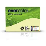 Clairefontaine Recyclingpapier Evercolor hellgelb DIN A4 80 g/qm 500 Blatt