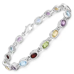 Rafaela Donata Armband Sterling Silber Granat in Multicolored Damen 