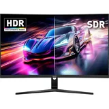 Odys XP27-F-180-27 Zoll (69 cm) Curved Office & Gaming Monitor (Full-HD, 1.920x1.080 Pixel, 180 Hz, 1ms Reaktionszeit (MPRT), FreeSync, HDMI, Display Port,