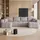 idohome Wohnlandschaft Velours 7-Sitzer Hellgrau