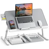 LuxusKollektion Laptoptisch Tisch Bett höhenverstellbar PVC-Leder Laptop für Lesen Essen Sofa