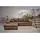 luma-home Vintage Ecksofa Schlafsofa Eckcouch L-Sofa mit Ottomane links, einzeln stellbar,L-Form, 266x186 cm, Wohnzimmer, Sofas / 18014 - 2 Jahre Gewährleistung - mind. 14 Tage Rückgaberecht - Braun