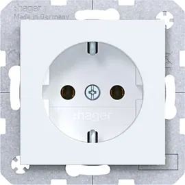 Hager Schuko-Steckdose Lichtweiß Matt 2 St.