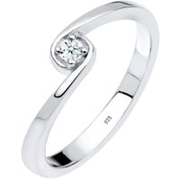 Elli DIAMONDS Ring Women Solitaire Engagement with Diamond (0.03 ct.) 925 Sterling Silver