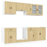 vidaXL 8-tlg. Küchenschrank-Set Porto Sonoma-Eiche Holzwerkstoff
