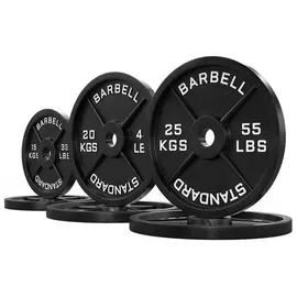Atletica Iron Plates Hantelscheiben Set 120 kg 50 mm schwarz Gusseisen