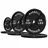 Atletica Iron Plates Hantelscheiben Set 120 kg 50 mm schwarz Gusseisen