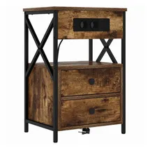 vidaXL Nachttisch Geräucherte Eiche 40 x 31 x 60 cm Braun