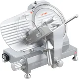 GastroHero Aufschnittmaschine ASM250 | Elektrische Wurstschneidemaschine aus Aluminium | Messerdurchschnitt 250 mm | Schnittstärke 1–12 mm