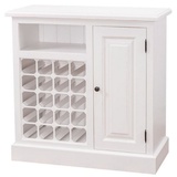 Casa Padrino Weinschrank Landhausstil Weinschrank Weiß 90 x 41 x H. 90 cm - Landhausstil Möbel