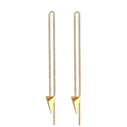 Elli Basic Durchzieher Dreieck Geo Design 925 Silber goldfarben Damen 