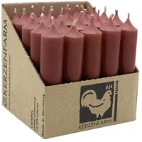 Kerzenfarm Hahn Stabkerzen 100 x 22 mm Schlamm 25 St.