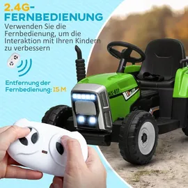 Homcom Kinder-Elektrotraktor Aufsitztraktor Grün (onesize)