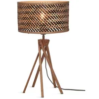 Good & Mojo Tischleuchte Good&Mojo,Natur, Schwarz, 32x56x32 cm, LED-Leuchtmittel