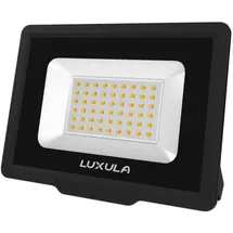 LUXULA LED Fluter, 50W, 3000K Warmweiß, 5000lm, Außenstrahler Schwarz IP65