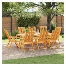 vidaXL Garten Essgruppe 9-tlg. Braun