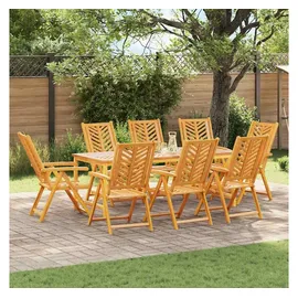 vidaXL Garten Essgruppe 9-tlg. Braun