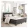 vidaXL Boxspringbett 140 x 200 cm Dunkelgrau