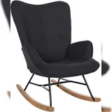 CLP Schaukelstuhl Sanka Polyester 71 x 98 x 88 cm Schwarz