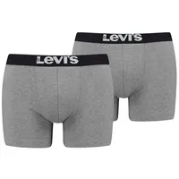 Levi's Levis Herren Solid Basic Boxer 2er Pack grau
