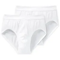 SCHIESSER Slip Authentic unifarben weiß S 2er Pack