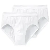 SCHIESSER Slip Authentic unifarben weiß S 2er Pack