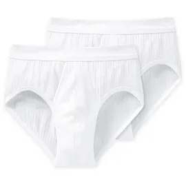 SCHIESSER Slip Authentic unifarben weiß S 2er Pack