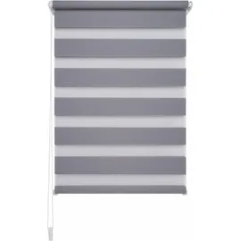 LIEDECO Doppelrollo Klemmfix-Duo-Rollo 45 x 160 cm grau