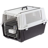Ferplast Hundetransportbox Transportbox für Hunde ATLAS 40, Reisebox für Hunde, Sicherheitsverriegelung, Lüftungsgitter, 49 x 68 x 45,5 cm Grau