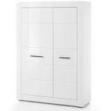 Lomadox Kommode BALVE-61 modern in weiß Hochglanz BxHxT: 100x142x35cm