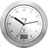 MEBUS Funk Wanduhr 17,0 cm 41124 silber
