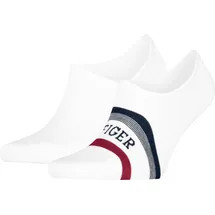 Tommy Hilfiger Füßlinge mit elastischem Rippenbündchen im 2er-Pack, Weiss, 43-46
