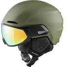 Alpina Sports Skihelm Alpina Alto Q-Lite Visier Skihelm Snowboardhelm olive matt blue A9236 59 - 63 cm