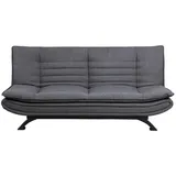 VCM Fanny Schlafsofa dunkelgrau, Metall schwarz.