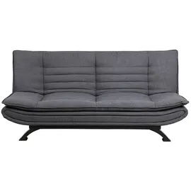 VCM Fanny Schlafsofa dunkelgrau, Metall schwarz.