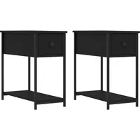 VidaXL Nachttische 2 Stk. Schwarz 30x60x60 cm Holzwerkstoff