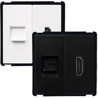 Anschluss HDMI + Telefon Modern Schwarz - Schwarz