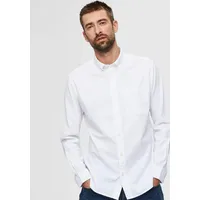 Selected HOMME Herren, Freizeithemd SLHREGRICK-OX FLEX regular fit, Weiß